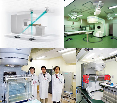 先端放射線治療、放射線治療医学物理、画像誘導、動体追跡装置等の研究